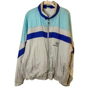 Vintage Sergio Tacchini Windbreaker Track Jacket 90s size XL Made in Italy